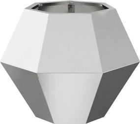 vidaXL Γλάστρα Ασημί 50 x 50 x 40 cm Ανοξείδωτο ατσάλι