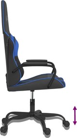 vidaXL Καρέκλα Gaming Μαύρο/Μπλε από Συνθετικό Δέρμα
