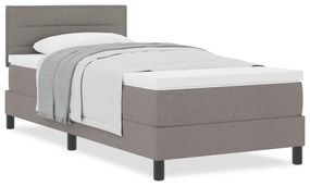 vidaXL Κρεβάτι Με Στρώμα Ταφέ 80x200 εκ. Υφάσματος