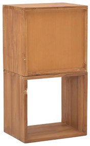 Κομοδίνο 40 x 30 x 76 εκ. από Μασίφ Ξύλο Teak - Καφέ