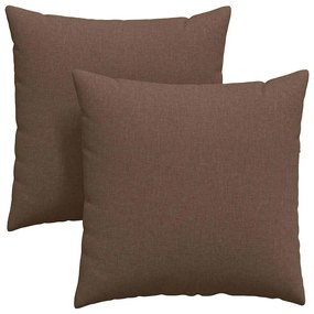 vidaXL Μαξιλάρι Καναπέ 2 pcs Καφέ 60 x 60 cm ύφασμα