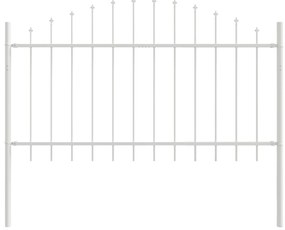vidaXL Fence Κήπου  με Θόλο Λευκό 5,1x1 μ Χάλυβας