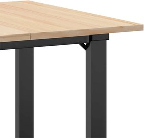 vidaXL Τραπέζι Τραπεζαρίας Πλαίσιο Ο Μασίφ Πεύκο/Ατσάλι
