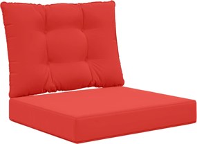 vidaXL Μαξιλάρι Καναπέ Εξωτερικού Χώρου 2 pcs Κόκκινο Πολυεστέρας