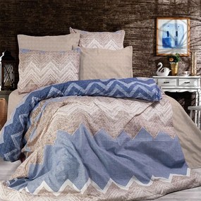 Πάπλωμα Αθηνά 407 Beige-Blue DimCol Queen Size 220x240cm Βαμβάκι-Πολυέστερ