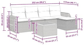 ΣΕΤ ΚΑΝΑΠΕ ΚΗΠΟΥ 6 ΤΕΜ. ΜΠΕΖ ΣΥΝΘΕΤΙΚΟ ΡΑΤΑΝ ΜΕ ΜΑΞΙΛΑΡΙΑ 3325838