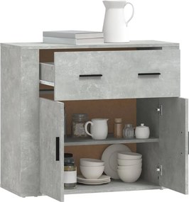 vidaXL Ντουλάπι Γκρι Σκυροδέματος 80x33x70 εκ. Επεξεργασμένο Ξύλο