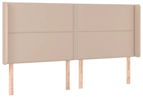 Κεφαλάρι Κρεβατιού LED Καπουτσίνο 163x16x118/128 εκ - Καφέ