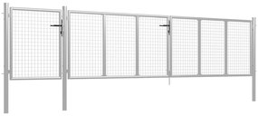 vidaXL Πόρτα Κήπου Ασημί 500x75 εκ. από Ατσάλι