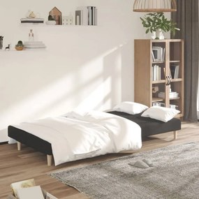 vidaXL Καναπές Κρεβάτι Διθέσιος Μαύρος Υφασμάτινος