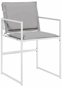 vidaXL Σέτ φαγητού για κήπο 5 pcs Λευκό 140 x 70 x 73 cm