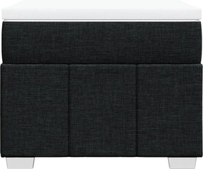 vidaXL Κρεβάτι Boxspring με Στρώμα Μαύρο 80 x 200 εκ. Υφασμάτινο
