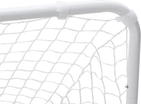 vidaXL Τερματικό Ποδοσφαίρου Λευκό Ατσάλινο 122x81x81 εκ.