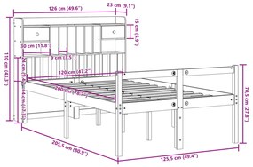 ΚΡΕΒΑΤΙ ΒΙΒΛΙΟΘΗΚΗ ΧΩΡΙΣ ΣΤΡΩΜΑ 120X200 ΕΚ ΜΑΣΙΦ ΞΥΛΟ ΠΕΥΚΟΥ 3322072