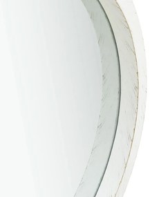 vidaXL Καθρέφτης Τοίχου με Λουρί Λευκός 40 εκ.