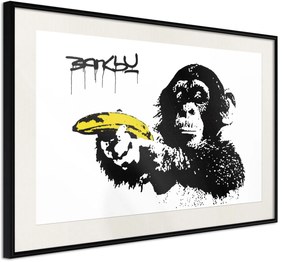 Αφίσα - Banksy: Banana Gun II - 90x60 - Μαύρο - Με πασπαρτού