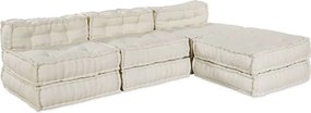 vidaXL Μονάδα Μοντέρνου Καναπέ Ύφασμα Κρεμ 210 x 140 x 56 εκ.