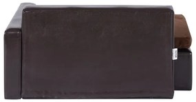 VEVOR Pet Sofa, Dog Couch for Medium-Sized Dogs and Cats, Soft Leather Dog Sofa Bed, 110 lbs Loading Cat Sofa, Black