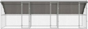 vidaXL Κλουβί Σκύλου 3 pcs Ασημί 6 x 2 x 2 m Γαλβανισμένος χάλυβας