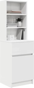 vidaXL Κομοδίνο Λευκό 39x35x125 εκ. από Επεξεργασμένο Ξύλο