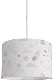 Παιδικό Φωτιστικό Κρεμαστό Hesperis Kids Space Aliens 35x24cm Ε27 Grey-Beige Veis