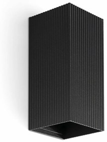 Φωτιστικό Τοίχου Lune Square Striped 40566 2xGU10 8x15,5cm Black Faro Barcelona