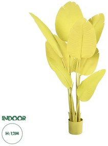20367 GloboStar® Artificial Garden YELLOW STRELITZIA 20367 Τεχνητό Διακοσμητικό Φυτό Κίτρινη Στερλίτσια Υ120cm