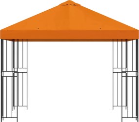 vidaXL Κιόσκι 3 x 3 m Πορτοκαλί Πολυεστέρας και Χάλυβας 190 gsm