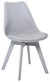 MARTIN-II Καρέκλα PP Γκρι, Μονταρισμένη Ταπετσαρία  49x56x83cm [-Γκρι-] [-PP - PC - ABS-] ΕΜ137,4