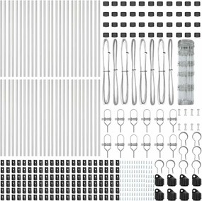 vidaXL Φράχτης Συρμάτινου Φράχτη 100 x 0,8 μ Ασημί Δίχτυ