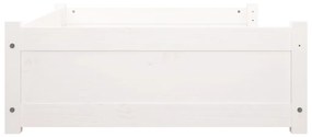 vidaXL Κρεβάτι Σκύλου Λευκό 95,5 x 65,5 x 28 εκ. από Μασίφ Ξύλο Πεύκου