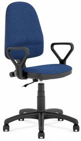 Καρέκλα γραφείου Houston 152, Μαύρο, Σκούρο μπλε, 96x59x56cm, 15 kg, Με ρόδες, Με μπράτσα, Μηχανισμός καρέκλας: Economic | Epipla1.gr