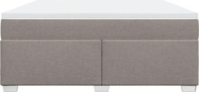 vidaXL Κρεβάτι Boxspring με Στρώμα Taupe 180x200 εκ. Υφασμάτινο