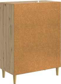 vidaXL Πλαϊνό γραφείο Artisan Δρυς 66 x 34,5 x 90 εκ