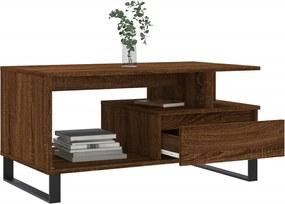 vidaXL Τραπεζάκι Σαλονιού Καφέ Δρυς 90x49x45 εκ. Επεξεργασμ. Ξύλο