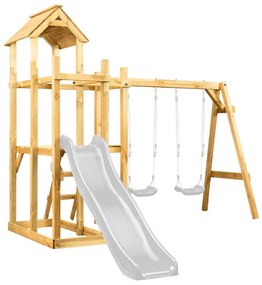 vidaXL Πύργος Παιχνιδιού 285x120x226,5 εκ. Μασίφ Εμποτ. Ξύλο Πεύκου