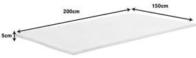 Ανώστρωμα Casmeriane roll pack λευκό ύφασμα-memory foam 150x200x5εκ 150x200x5 εκ.