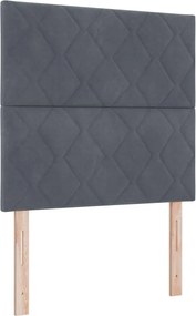 vidaXL Κεφαλάρι Σκούρο Γκρι 100 cm Βελούδο