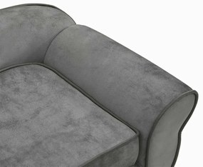 vidaXL Καναπές - Κρεβάτι Σκύλου Σκούρο Γκρι 72 x 45 x 30 εκ. Βελουτέ