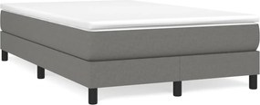 vidaXL Κρεβάτι Boxspring με Στρώμα Σκούρο Γκρι 120x190 εκ Υφασμάτινο