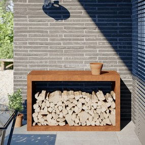 Ράφι για καυσόξυλα vidaXL 100x40x60 cm Ατσάλι σκληρυθέν στον αέρα