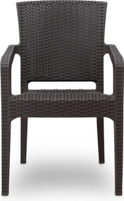 Πολυθρόνα πολυπροπυλενίου Clio Megapap recycled χρώμα καφέ 57x55x86εκ.