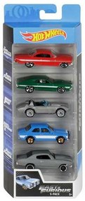 Σετ 5 Αυτοκίνητα Hot Wheels 1806 Πολύχρωμο Πορτοκαλί