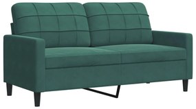 vidaXL Σετ Σαλονιού 4 Τεμ. Πράσινο Βελούδινο με Μαξιλάρια/Στηρίγματα
