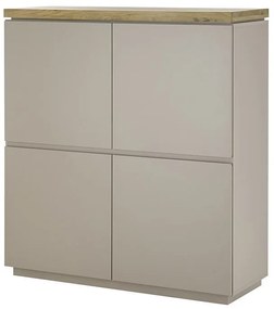 Amos Ψηλός Μπουφές Γκρι Μπεζ 113x40x123 cm