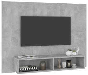 vidaXL Έπιπλο Τηλεόρασης Τοίχου Γκρι Σκυρ. 120x23,5x90 εκ. Μοριοσανίδα
