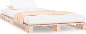 vidaXL Κρεβάτι Παλέτες 90x190 Μασίφ Ξύλο Πεύκου Single