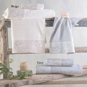 Πετσέτες Amara Σε Κουτί (Σετ 3τμχ) Grey Ρυθμός Towels Set 70x140cm 100% Cotton Foam