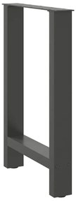 vidaXL Πόδια Τραπεζαρίας Ανθρακί 2 τεμ. 50x(72-73) εκ. Ατσάλι