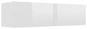 vidaXL Έπιπλο Τηλεόρασης Γυαλιστερό Λευκό 120x30x30 εκ. από Επεξ. Ξύλο